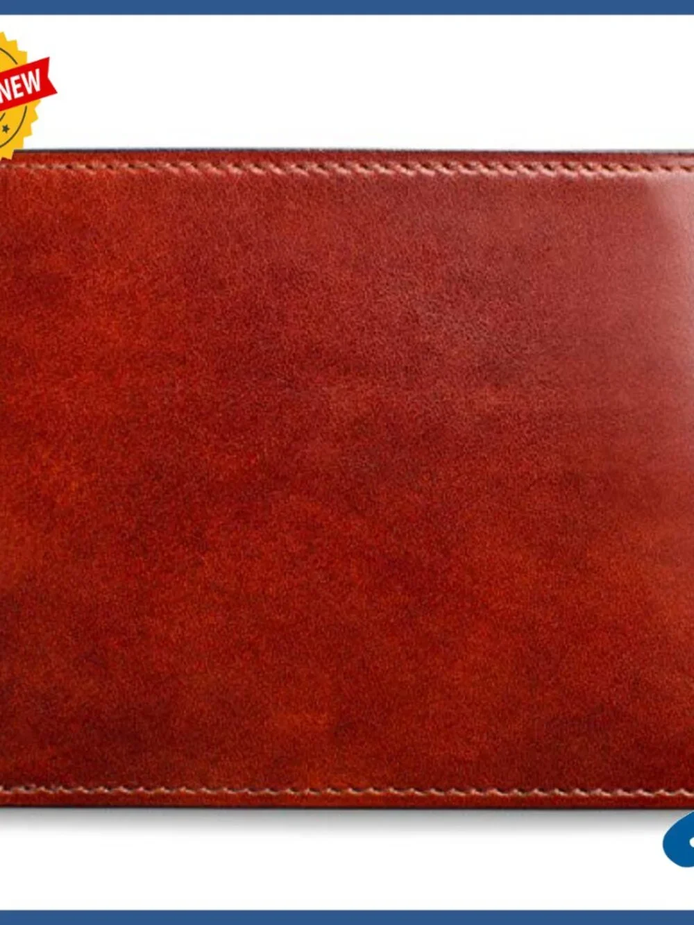 Men's Leather Bifold Wallet with RFID Blocking, 8 Card Slots